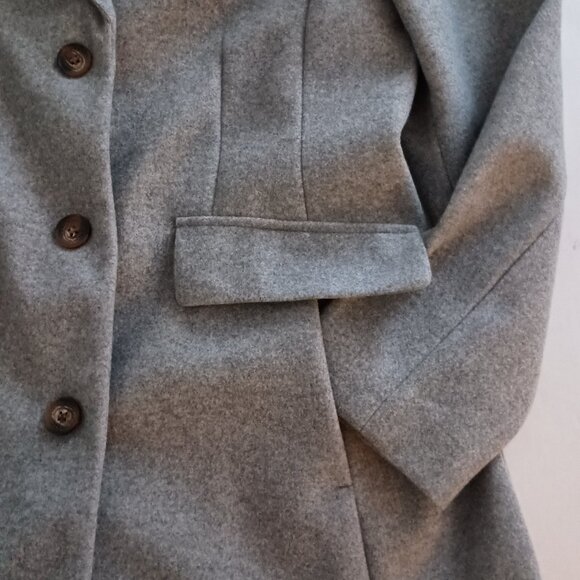 Laundry by Shelli Segal Gray Wool Alternative Winter Coat Women’s Size L NWT - Picture 5 of 16